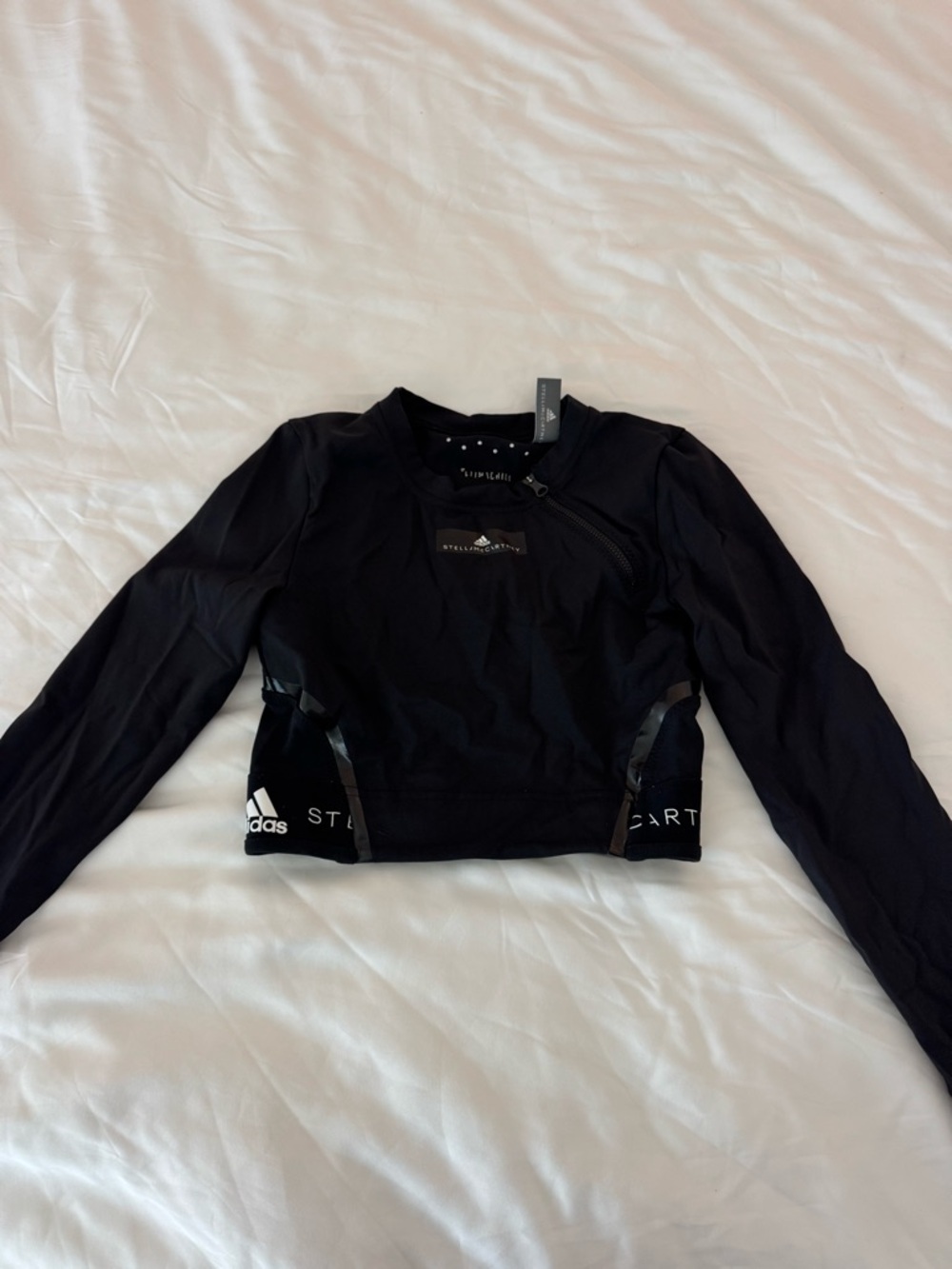 Adidas by Stella McCartney Black Long Sleeve Cropped Athletic Top